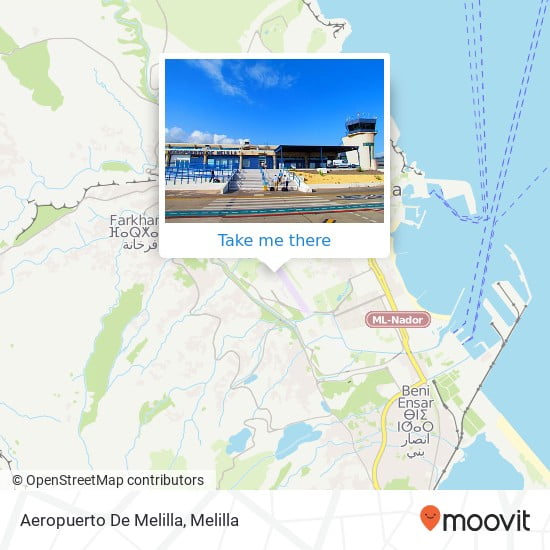 Aeropuerto Melilla Mapa