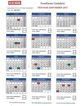 Calendario Escolar 2017 Melilla