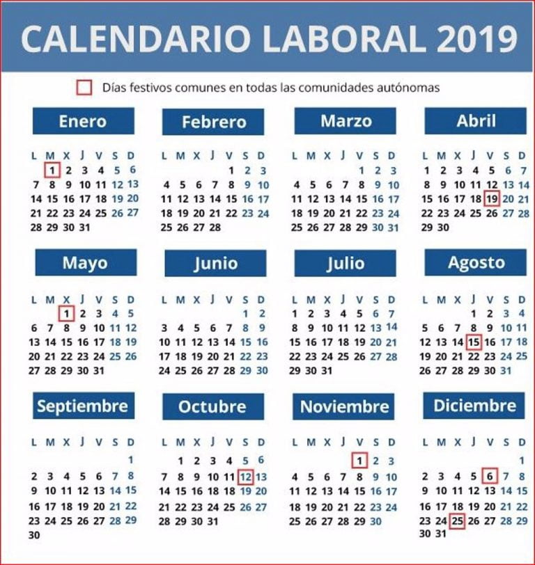 Calendario Laboral Melilla 2019