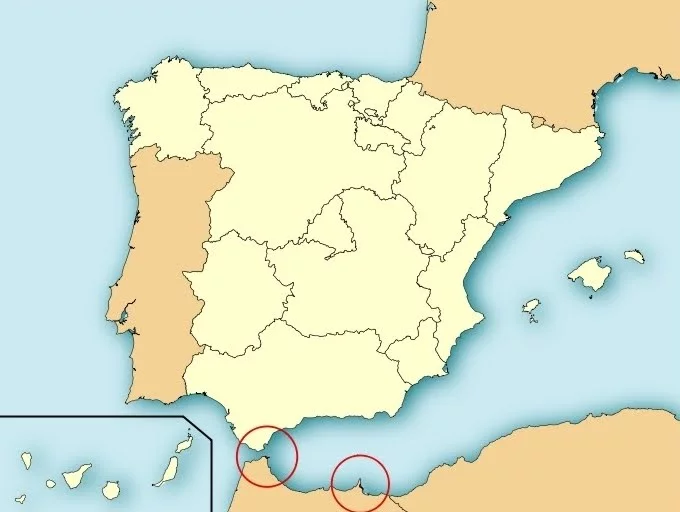 Mapa Ceuta Y Melilla