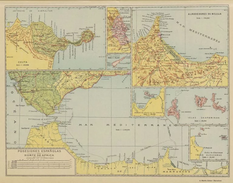 Mapa Melilla EspañA Norte De Africa