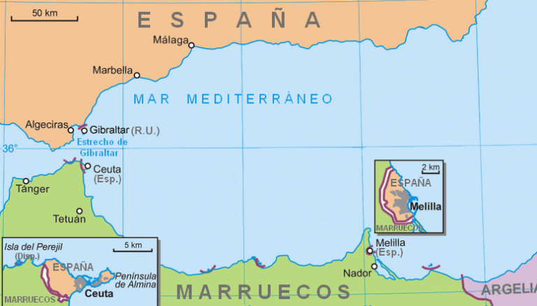 Melilla Y Marruecos Mapa